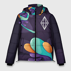 Куртка зимняя мужская The Sims graffity splash, цвет: 3D-черный