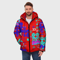 Куртка зимняя мужская Смайлы для настроения, цвет: 3D-красный — фото 2