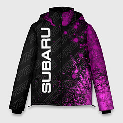 Куртка зимняя мужская Subaru pro racing: по-вертикали, цвет: 3D-черный