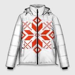Куртка зимняя мужская Удмуртский узор, цвет: 3D-красный
