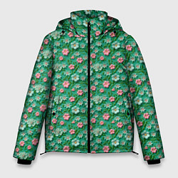 Мужская зимняя куртка Объемные цветочки
