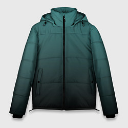 Мужская зимняя куртка Градиент зелено-черный