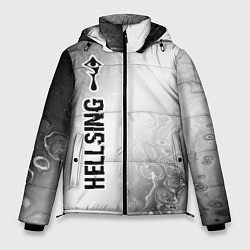 Куртка зимняя мужская Hellsing glitch на светлом фоне: по-вертикали, цвет: 3D-черный