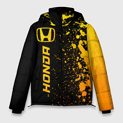 Куртка зимняя мужская Honda - gold gradient: по-вертикали, цвет: 3D-черный