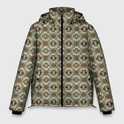Куртка зимняя мужская Золотисто-коричневая симметрия, цвет: 3D-черный