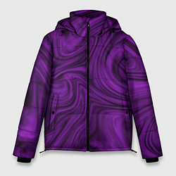 Куртка зимняя мужская Фиолетовая абстракция размытие, цвет: 3D-черный