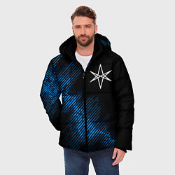 Куртка зимняя мужская Bring Me the Horizon звуковая волна, цвет: 3D-черный — фото 2