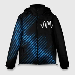 Куртка зимняя мужская Arctic Monkeys звуковая волна, цвет: 3D-черный