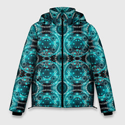 Куртка зимняя мужская Светящееся НЛО, цвет: 3D-черный