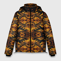 Куртка зимняя мужская Огонь дракона абстракция, цвет: 3D-черный