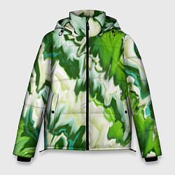 Мужская зимняя куртка Зеленые штрихи