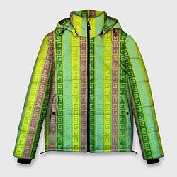 Куртка зимняя мужская Abstraction green, цвет: 3D-светло-серый