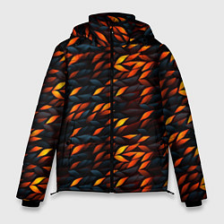 Куртка зимняя мужская Black orange texture, цвет: 3D-светло-серый