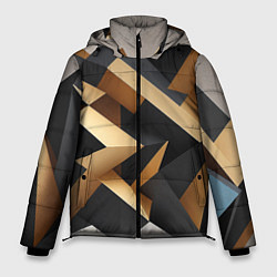 Куртка зимняя мужская Абстрактный куб, цвет: 3D-черный
