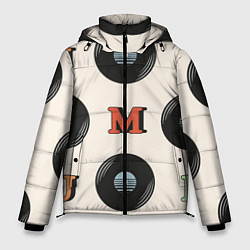 Куртка зимняя мужская Виниловое ретро, цвет: 3D-светло-серый