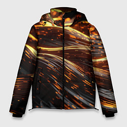 Куртка зимняя мужская Золотые волны, цвет: 3D-черный