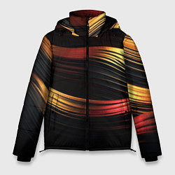 Мужская зимняя куртка Золотистые линии абстракт