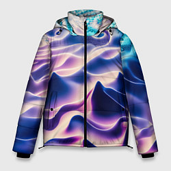 Куртка зимняя мужская Морское дно абстракция, цвет: 3D-черный