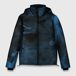Мужская зимняя куртка Синий туман текстура от нейросети