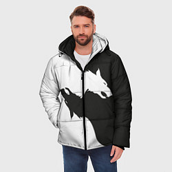 Куртка зимняя мужская Волк инь ян, цвет: 3D-черный — фото 2
