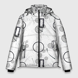 Куртка зимняя мужская Фигуры, цвет: 3D-светло-серый