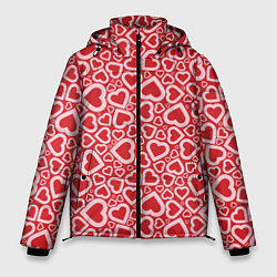 Куртка зимняя мужская Любовь - сердечки, цвет: 3D-светло-серый