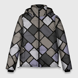 Куртка зимняя мужская Плиточка, цвет: 3D-светло-серый