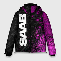 Куртка зимняя мужская Saab pro racing: по-вертикали, цвет: 3D-черный