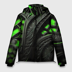 Мужская зимняя куртка Green black abstract