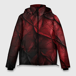 Мужская зимняя куртка Black red texture