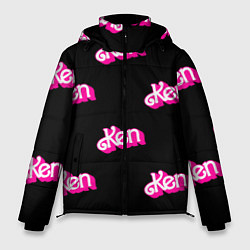 Куртка зимняя мужская Логотип Кен - патерн, цвет: 3D-черный