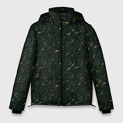 Мужская зимняя куртка Текстура зелёный мрамор