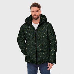 Куртка зимняя мужская Текстура зелёный мрамор, цвет: 3D-светло-серый — фото 2