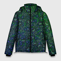 Куртка зимняя мужская Изумрудный космос, цвет: 3D-черный