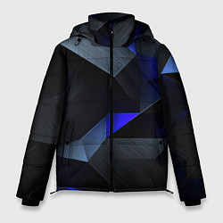 Мужская зимняя куртка Black blue abstract