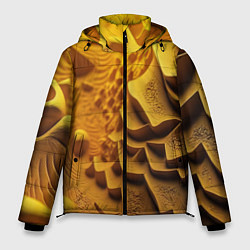 Мужская зимняя куртка Желтая объемная абстракция