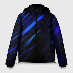 Куртка зимняя мужская Blue black texture, цвет: 3D-красный