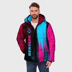 Куртка зимняя мужская Berserk - neon gradient: по-вертикали, цвет: 3D-черный — фото 2
