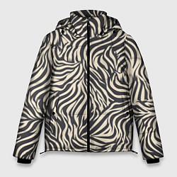 Куртка зимняя мужская Зебра паттерн, цвет: 3D-светло-серый
