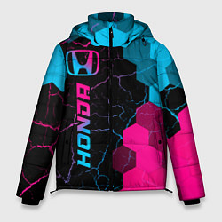 Куртка зимняя мужская Honda - neon gradient: по-вертикали, цвет: 3D-черный