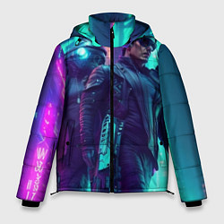 Куртка зимняя мужская Киберлюди, цвет: 3D-черный