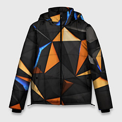 Мужская зимняя куртка Оранжевые и черные элементы
