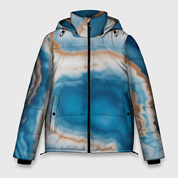 Куртка зимняя мужская Волна голубого агата, цвет: 3D-красный