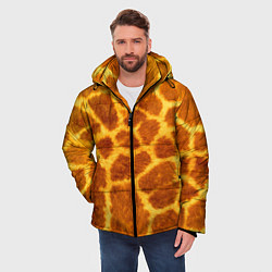 Куртка зимняя мужская Шкура жирафа - текстура, цвет: 3D-черный — фото 2