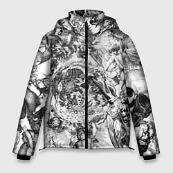 Мужская зимняя куртка Тату битвы ангелов и демонов