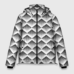 Мужская зимняя куртка Ромбы из черных треугольников