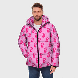 Куртка зимняя мужская Барби Фильм Текстура, цвет: 3D-светло-серый — фото 2