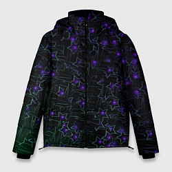 Куртка зимняя мужская Звездные сети, цвет: 3D-черный