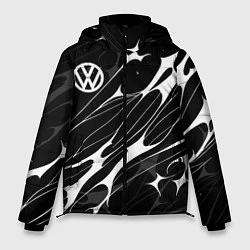 Куртка зимняя мужская Volkswagen - острые линии, цвет: 3D-красный