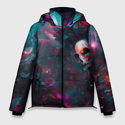 Куртка зимняя мужская Череп - красочная фантазия - нейросеть, цвет: 3D-светло-серый